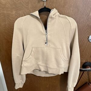 Women's Tan Half-Zip Sweater